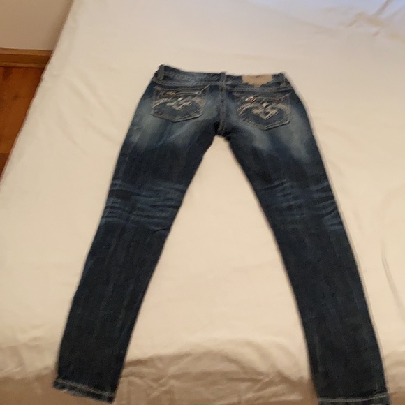 Express Skinny Ankle Jeans Zipper Bottoms - Picture 2 of 9